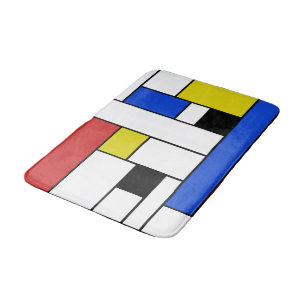 Mondrian Linien Mittel Badezimmer Matte