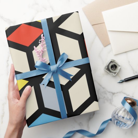 Mondrian Mania Retro Geschenkpapier (Schenken)