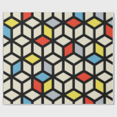 Mondrian Mania Retro Geschenkpapier (Flach)