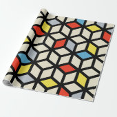 Mondrian Mania Retro Geschenkpapier (Ungerollt)