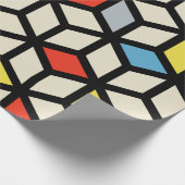 Mondrian Mania Retro  Geschenkpapier (Ecke)