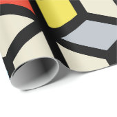 Mondrian Mania Retro Geschenkpapier (Rolleneckpunkt)