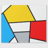 Mondrian Mania Retro Geschenkpapier (Flach)