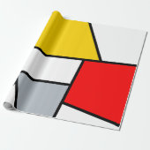 Mondrian Mania Retro Geschenkpapier (Ungerollt)