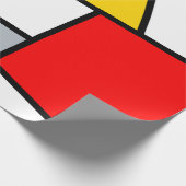 Mondrian Mania Retro Geschenkpapier (Ecke)