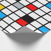 Mondrian Mania Retro Geschenkpapier (Ecke)