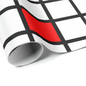 Mondrian Mania Retro Geschenkpapier (Rolleneckpunkt)