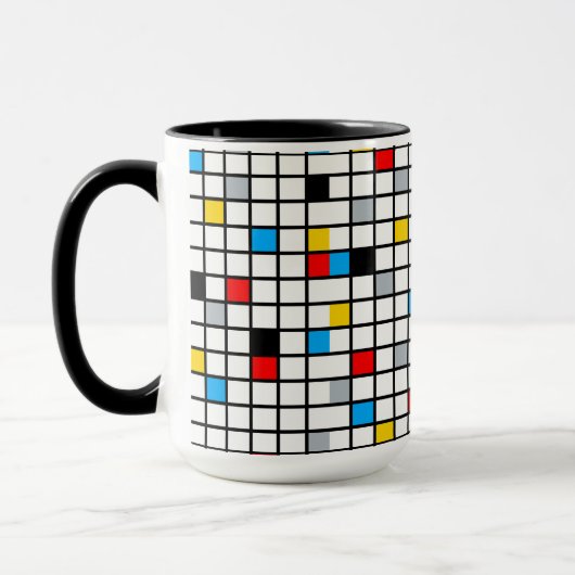 Mondrian Mania Retro Tasse (Links)