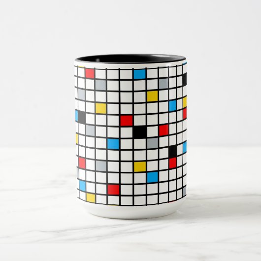 Mondrian Mania Retro Tasse (Zentrum)