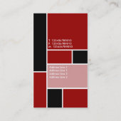 Mondrian - Maroon Visitenkarte (Rückseite)