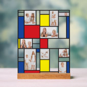 Mondrian Minimalist De Stijl Geo Modern Art Photo Acrylschild (Neutral)