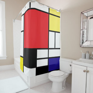 Mondrian, Minimalist Duschvorhang
