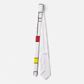 Mondrian Minimalist Geometric De Stijl Modern Art Krawatte (Rückseite)
