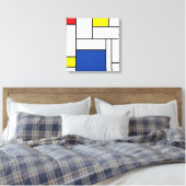 Mondrian Minimalist Geometric De Stijl Modern Art Leinwanddruck (Insitu (Schlafzimmer))