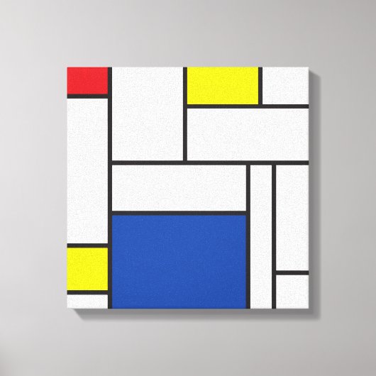 Mondrian Minimalist Geometric De Stijl Modern Art Leinwanddruck (Vorderseite)