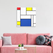 Mondrian Minimalist Geometric De Stijl Modern Art Leinwanddruck (Insitu (Wohnzimmer))