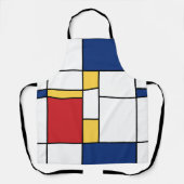 Mondrian Minimalistisch Abstrakt Art Primärfarben Schürze (Vorderseite)