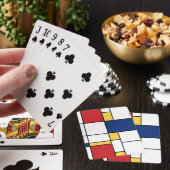 Mondrian Minimalistisch Abstrakt Art Primärfarben Spielkarten (In Situ)