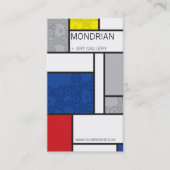 Mondrian Minimalistisch De Stijl Art Retro Circles Visitenkarte (Vorderseite)