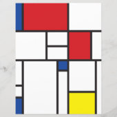 Mondrian Minimalistisch De Stijl Geo Foto Moderne (Rückseite)