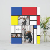 Mondrian Minimalistisch De Stijl Geo Foto Moderne (Stehend Vorderseite)