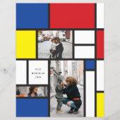 Mondrian Minimalistisch De Stijl Geo Foto Moderne  (Vorderseite)