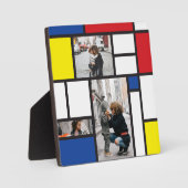 Mondrian Minimalistisch De Stijl Geo Foto Moderne  Fotoplatte (Vorderseite)
