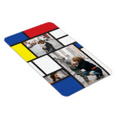 Mondrian Minimalistisch De Stijl Geo Foto Moderne  Magnet (Rechte Seite)