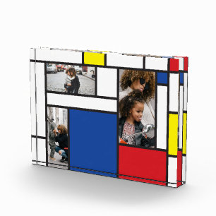 Mondrian Minimalistisch De Stijl Geo Moderne Kunst Fotoblock