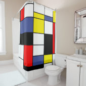 Mondrian, minimalistisch duschvorhang (Beispiel)