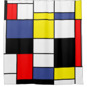 Mondrian, minimalistisch duschvorhang (Vorderseite)
