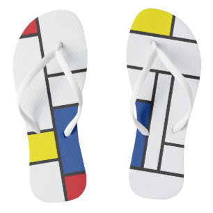 Mondrian Minimalistisch Geometric De Stijl Modern  Badesandalen