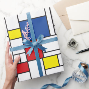 Mondrian Minimalistisch Geometric De Stijl Modern  Geschenkpapier