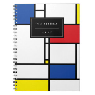 Mondrian Minimalistisch Geometric De Stijl Modern  Notizblock