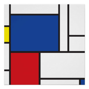 Mondrian Minimalistisch Geometric De Stijl Modern  Poster