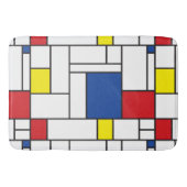 Mondrian Minimalistisch Geometric De Stijl Moderne Badematte (Vorderseite)