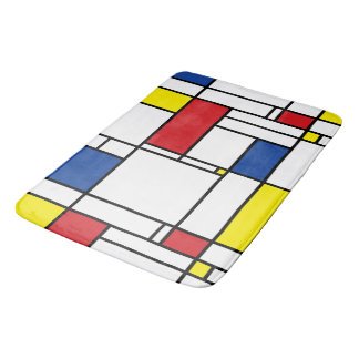 Mondrian Minimalistisch Geometric De Stijl Moderne Badematte