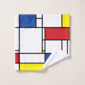 Mondrian Minimalistisch Geometric De Stijl Moderne Badhandtuch Set (Waschlappen)