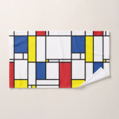 Mondrian Minimalistisch Geometric De Stijl Moderne Badhandtuch Set (Handtuch)