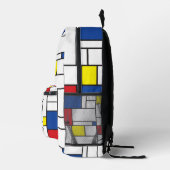 Mondrian Minimalistisch Geometric De Stijl Moderne Bedruckter Rucksack (Rechts)