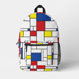 Mondrian Minimalistisch Geometric De Stijl Moderne Bedruckter Rucksack