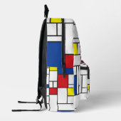 Mondrian Minimalistisch Geometric De Stijl Moderne Bedruckter Rucksack (Links)