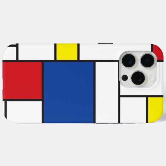 Mondrian Minimalistisch Geometric De Stijl Moderne Case-Mate iPhone Hülle (Rückseite (Horizontal))