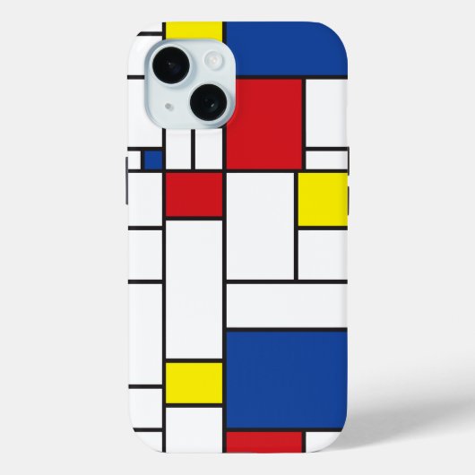 Mondrian Minimalistisch Geometric De Stijl Moderne Case-Mate iPhone Hülle (Rückseite)