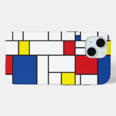 Mondrian Minimalistisch Geometric De Stijl Moderne Case-Mate iPhone Hülle (Rückseite (Horizontal))