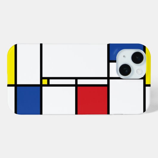 Mondrian Minimalistisch Geometric De Stijl Moderne Case-Mate iPhone Hülle (Rückseite (Horizontal))