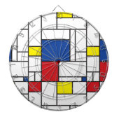 Mondrian Minimalistisch Geometric De Stijl Moderne Dartscheibe (vorne)