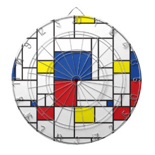 Mondrian Minimalistisch Geometric De Stijl Moderne Dartscheibe