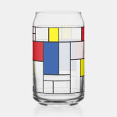 Mondrian Minimalistisch Geometric De Stijl Moderne Dosenglas (Rechts)