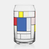 Mondrian Minimalistisch Geometric De Stijl Moderne Dosenglas (Links)